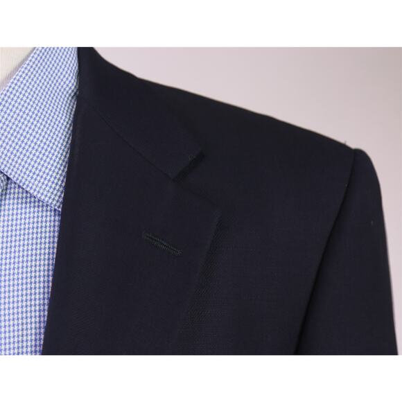 Hickey-Freeman Current Navy Blue Roman Coin Buttons Wool Blazer Jacket 40L - Picture 4 of 8